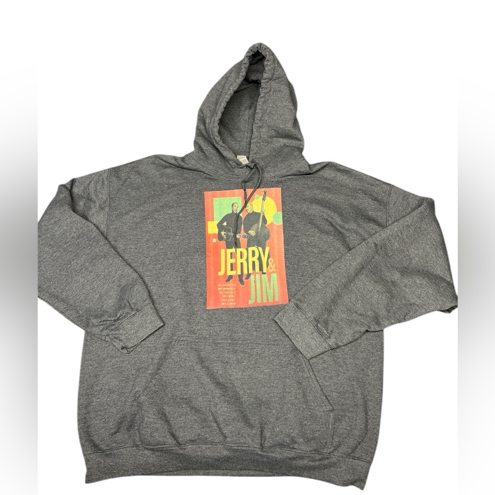 Jerry Seinfeld & Jim Gaffigan 2023 Tour Poster Men’s Charcoal Hoodie Size XL